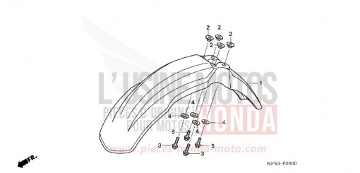 FRONT FENDER CRF230F9 de 2009